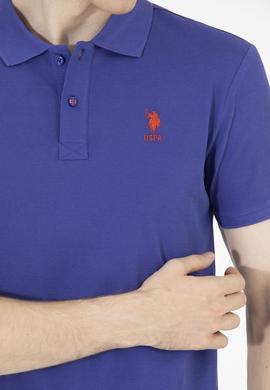 Erkek Mavi Basic Polo Yaka Tişört - 50263238354