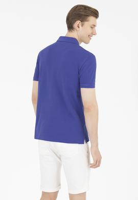 Erkek Mavi Basic Polo Yaka Tişört - 50263238354