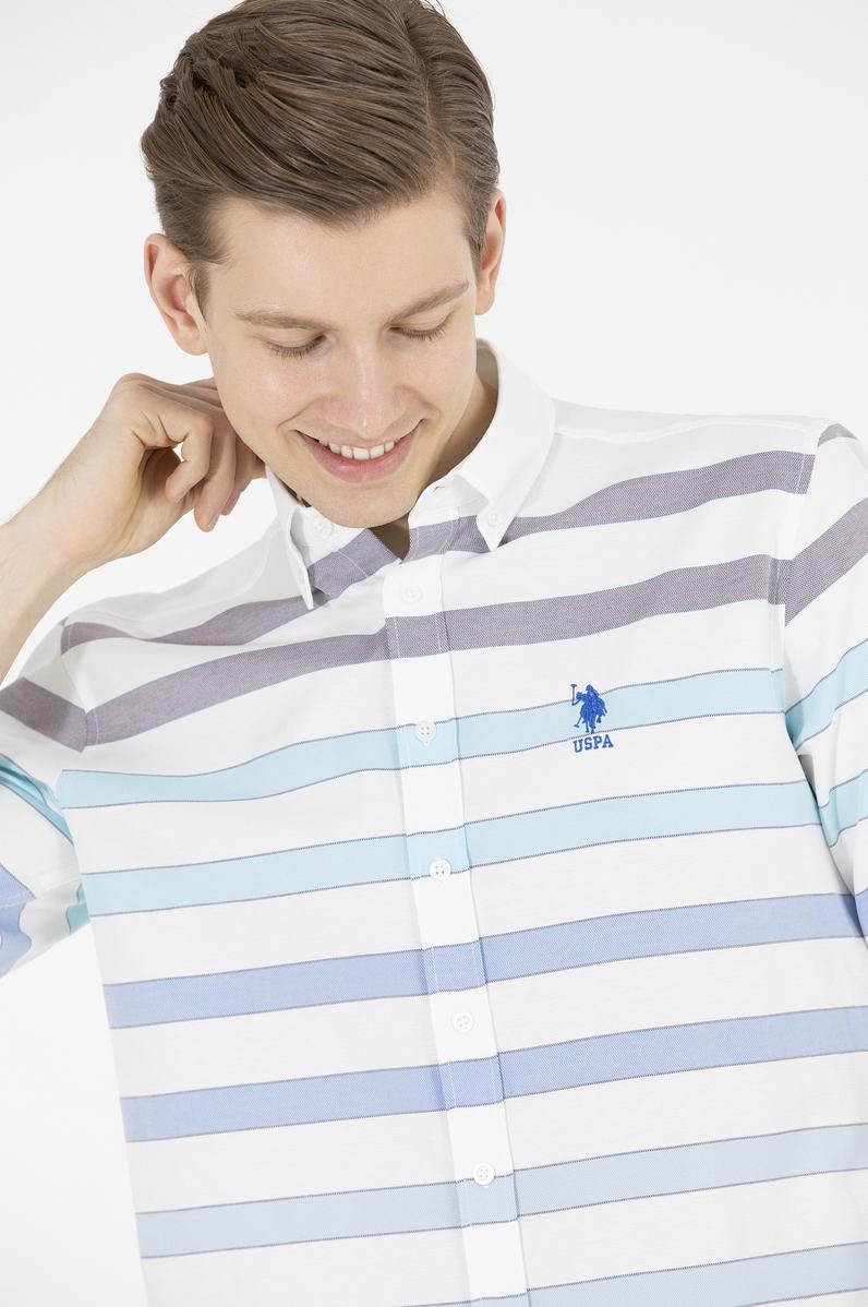 Erkek Mavi Uzun Kollu Gömlek