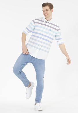 Erkek Mavi Uzun Kollu Gömlek - 50264086003