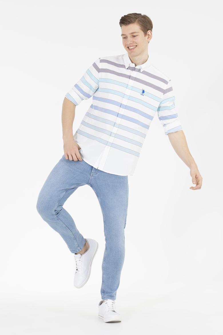 Erkek Mavi Uzun Kollu Gömlek - 50264086003