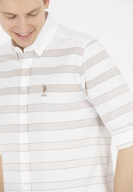 Erkek Taş Çizgili Beyaz Gömlek - 50264086024