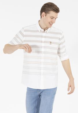 Erkek Taş Çizgili Beyaz Gömlek - 50264086024