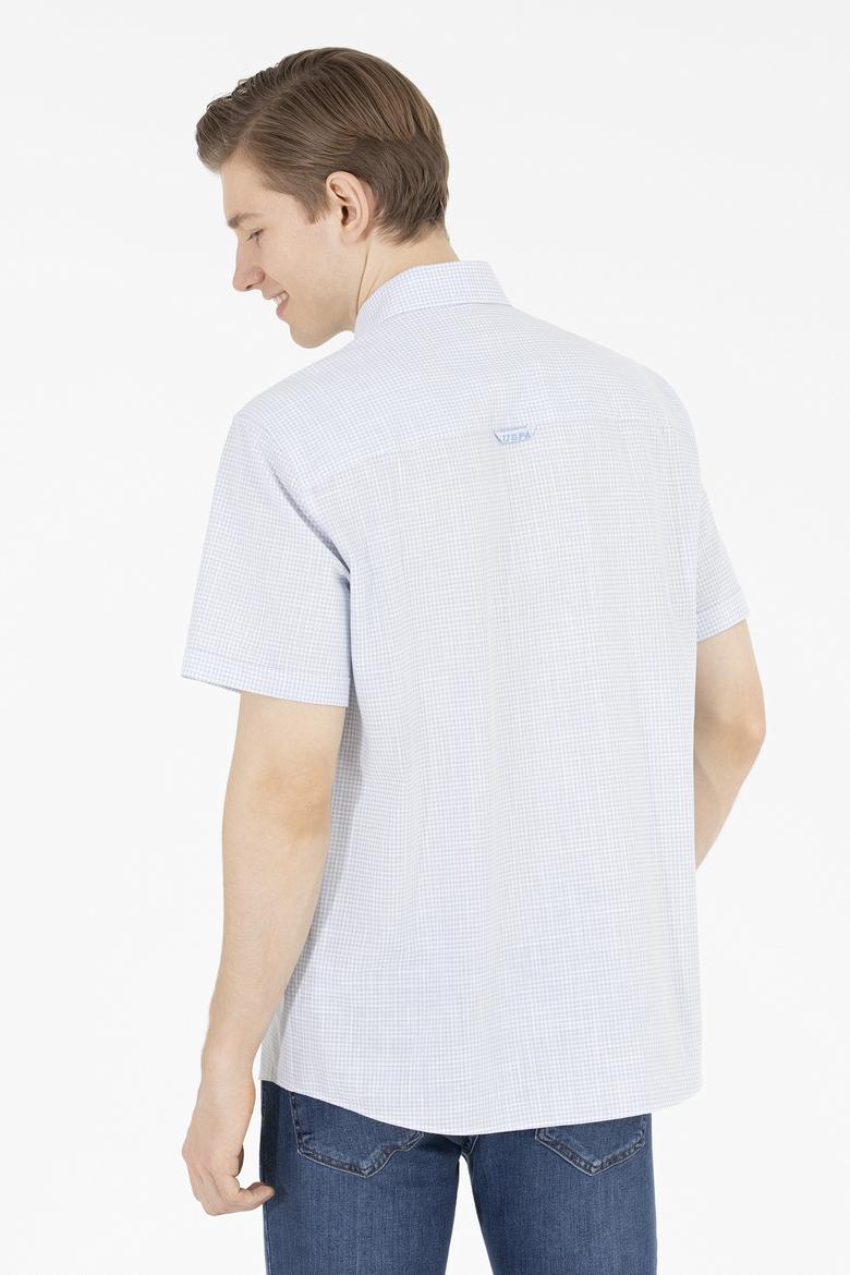 Erkek Mavi Kısa Kollu Gömlek - 50264094007