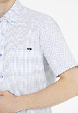 Erkek Mavi Kısa Kollu Gömlek - 50264094007