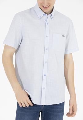 Erkek Mavi Kısa Kollu Gömlek - 50264094007