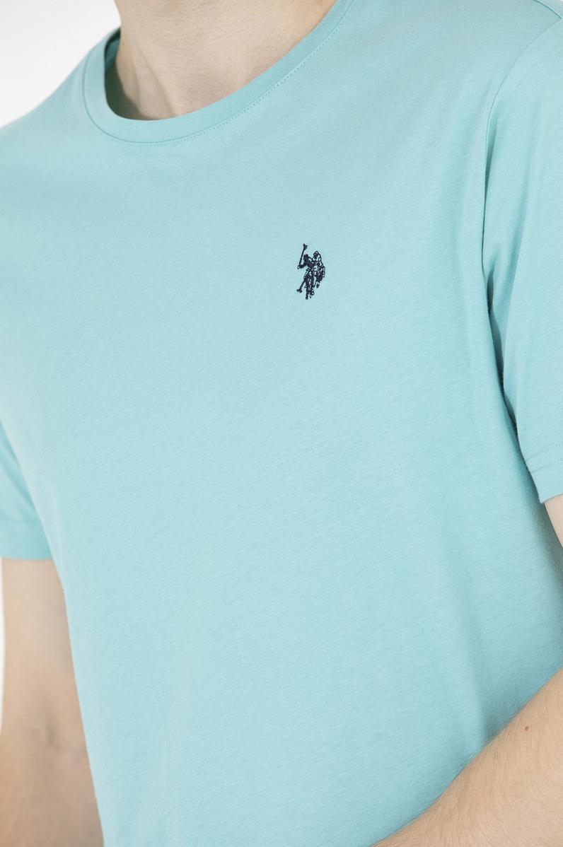 Erkek Mint Basic Bisiklet Yaka Tişört