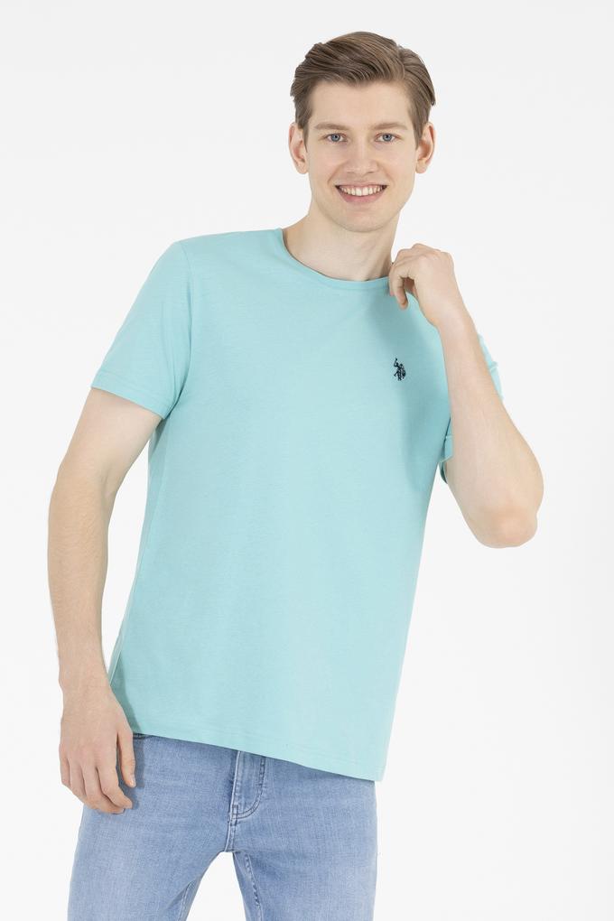 Erkek Mint Basic Bisiklet Yaka Tişört