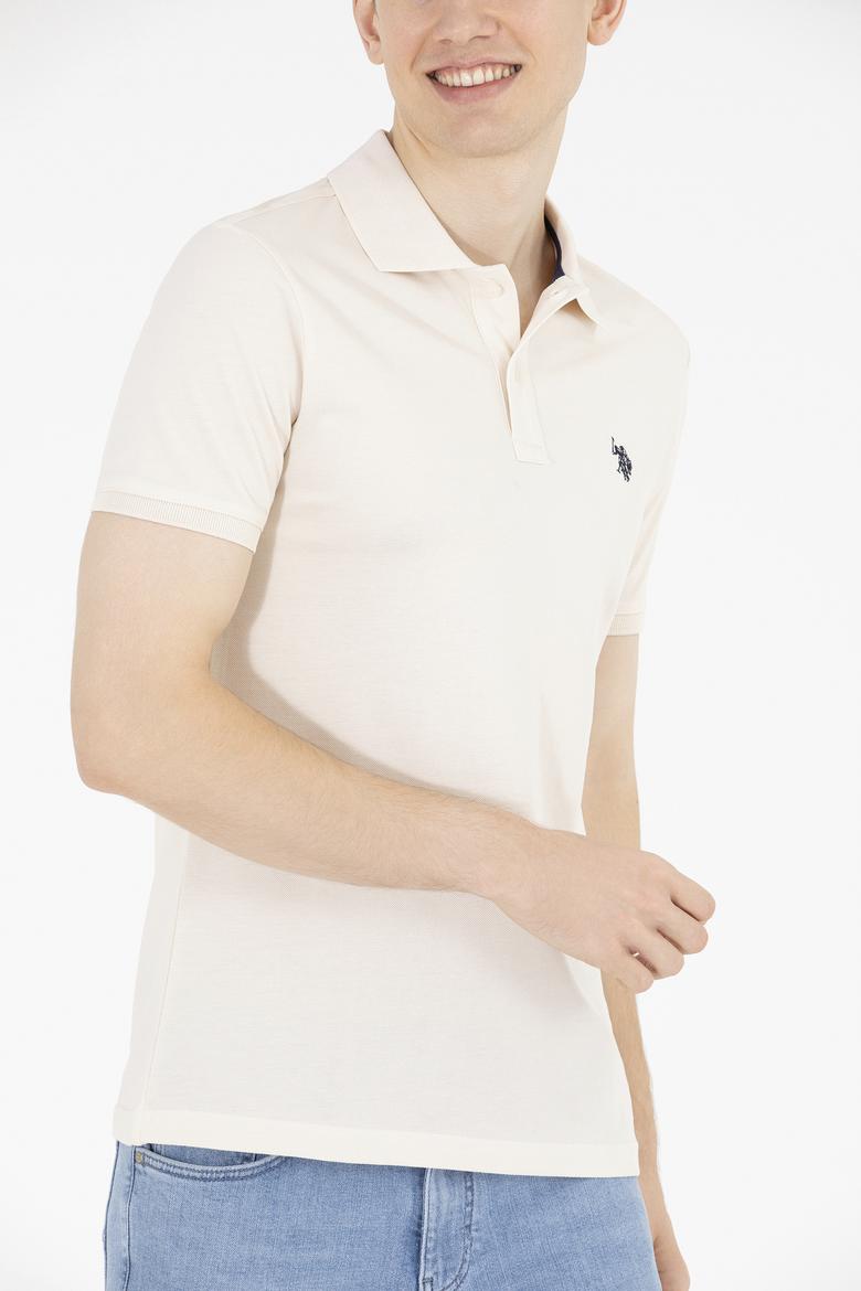 Erkek Krem Basic Polo Yaka Tişört - 50262933495