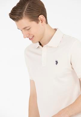 Erkek Krem Basic Polo Yaka Tişört - 50262933495