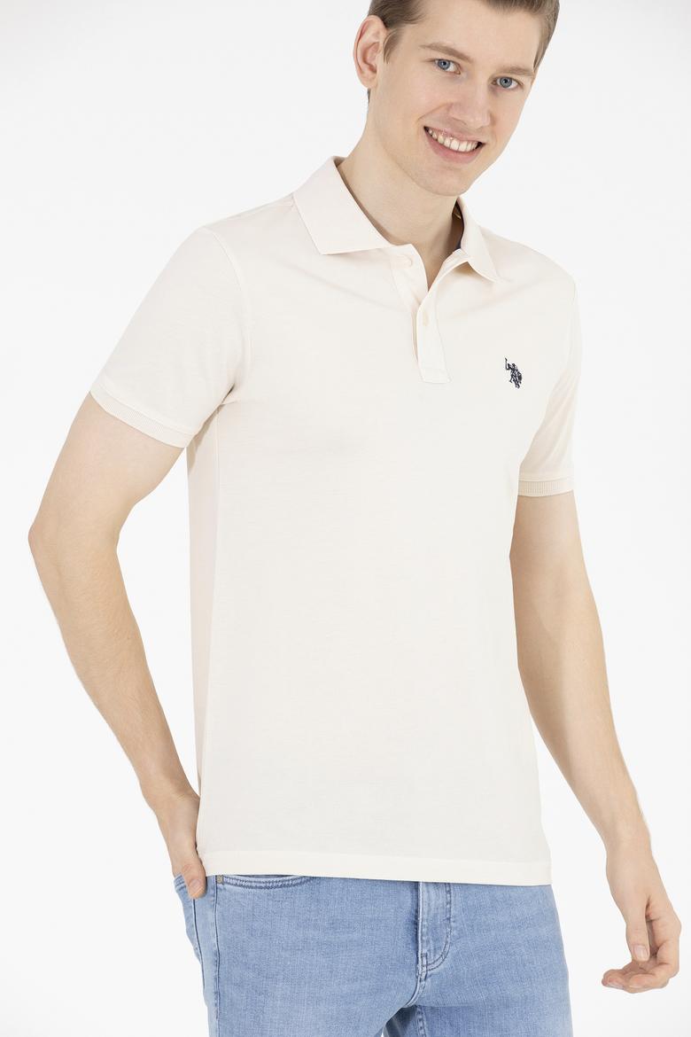 Erkek Krem Basic Polo Yaka Tişört - 50262933495