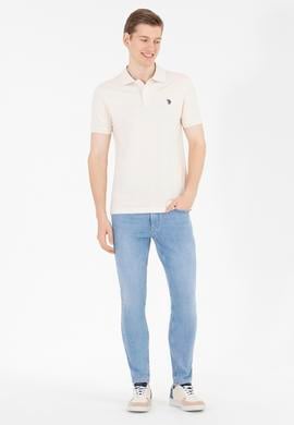 Erkek Krem Basic Polo Yaka Tişört - 50262933495