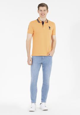 Erkek Turuncu Basic Polo Yaka Tişört - 50263001068