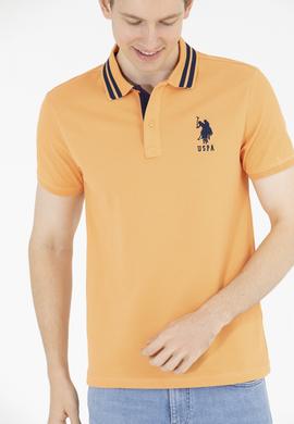 Erkek Turuncu Basic Polo Yaka Tişört - 50263001068