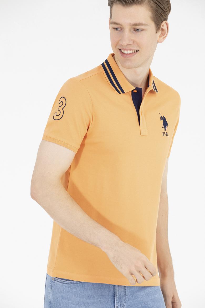 Erkek Turuncu Basic Polo Yaka Tişört - 50263001068