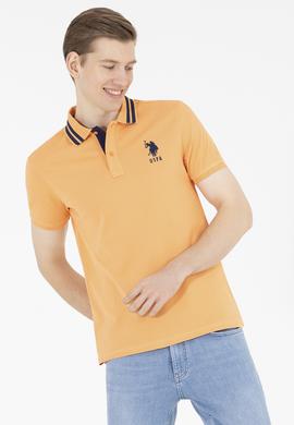 Erkek Turuncu Basic Polo Yaka Tişört - 50263001068