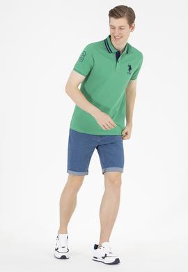 Erkek Yeşil Basic Polo Yaka Tişört - 50263001119