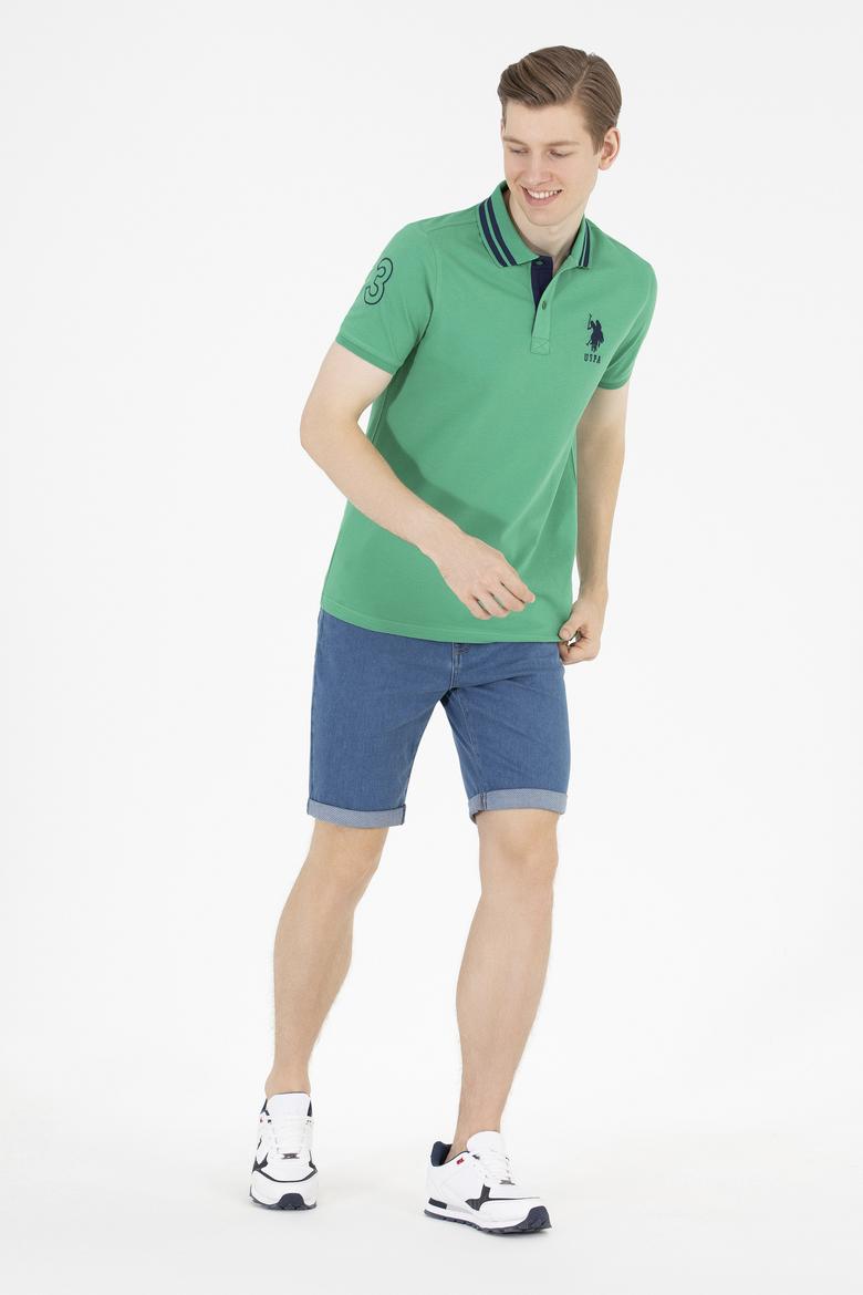 Erkek Yeşil Basic Polo Yaka Tişört - 50263001119