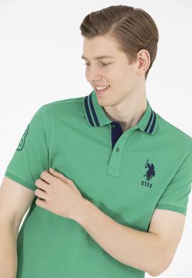 Erkek Yeşil Basic Polo Yaka Tişört - 50263001119