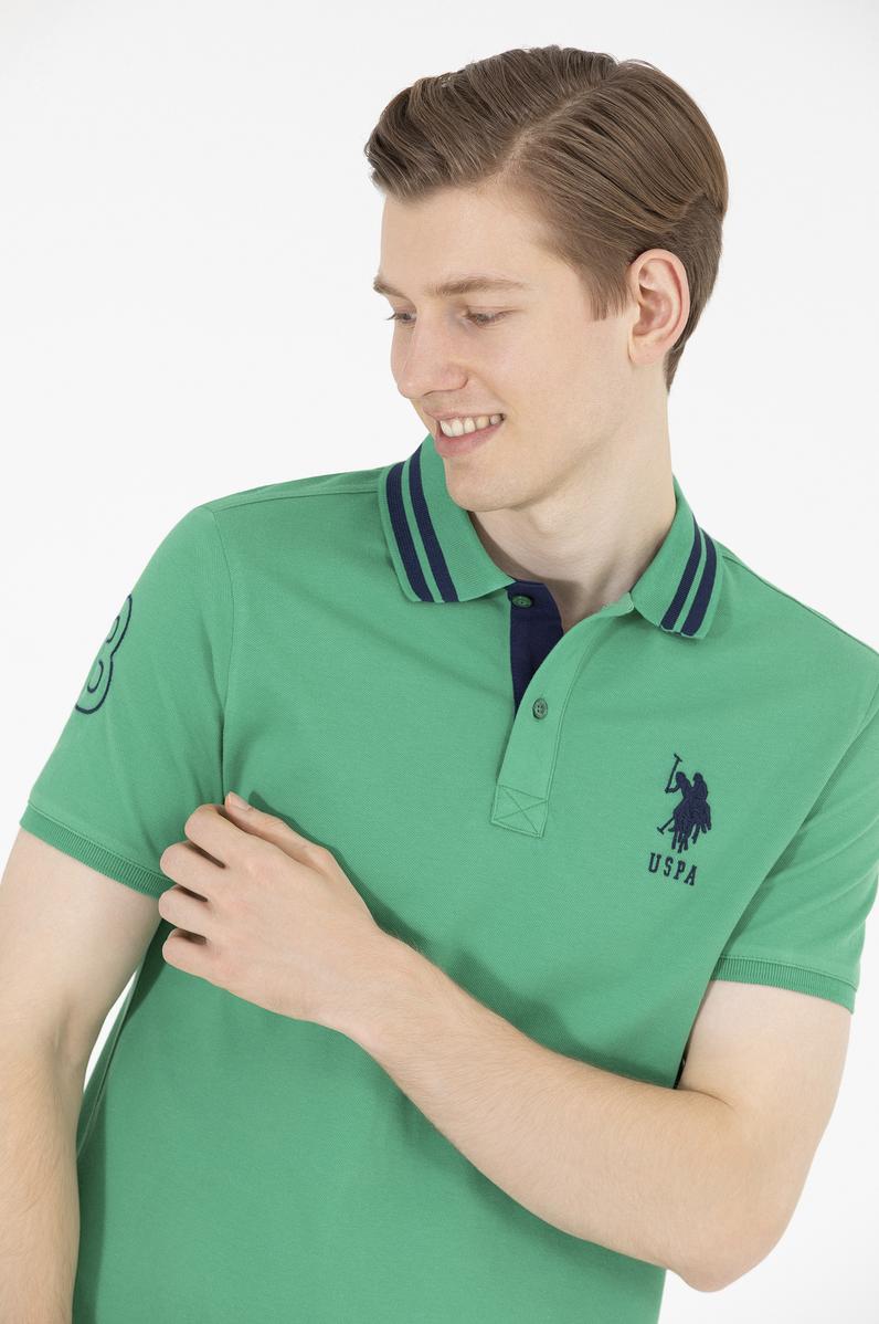 Erkek Yeşil Basic Polo Yaka Tişört