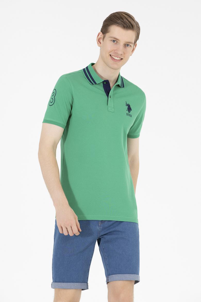 Erkek Yeşil Basic Polo Yaka Tişört - 50263001119