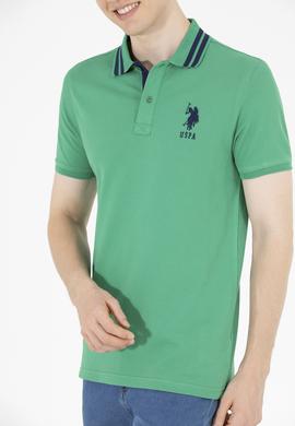 Erkek Yeşil Basic Polo Yaka Tişört - 50263001119