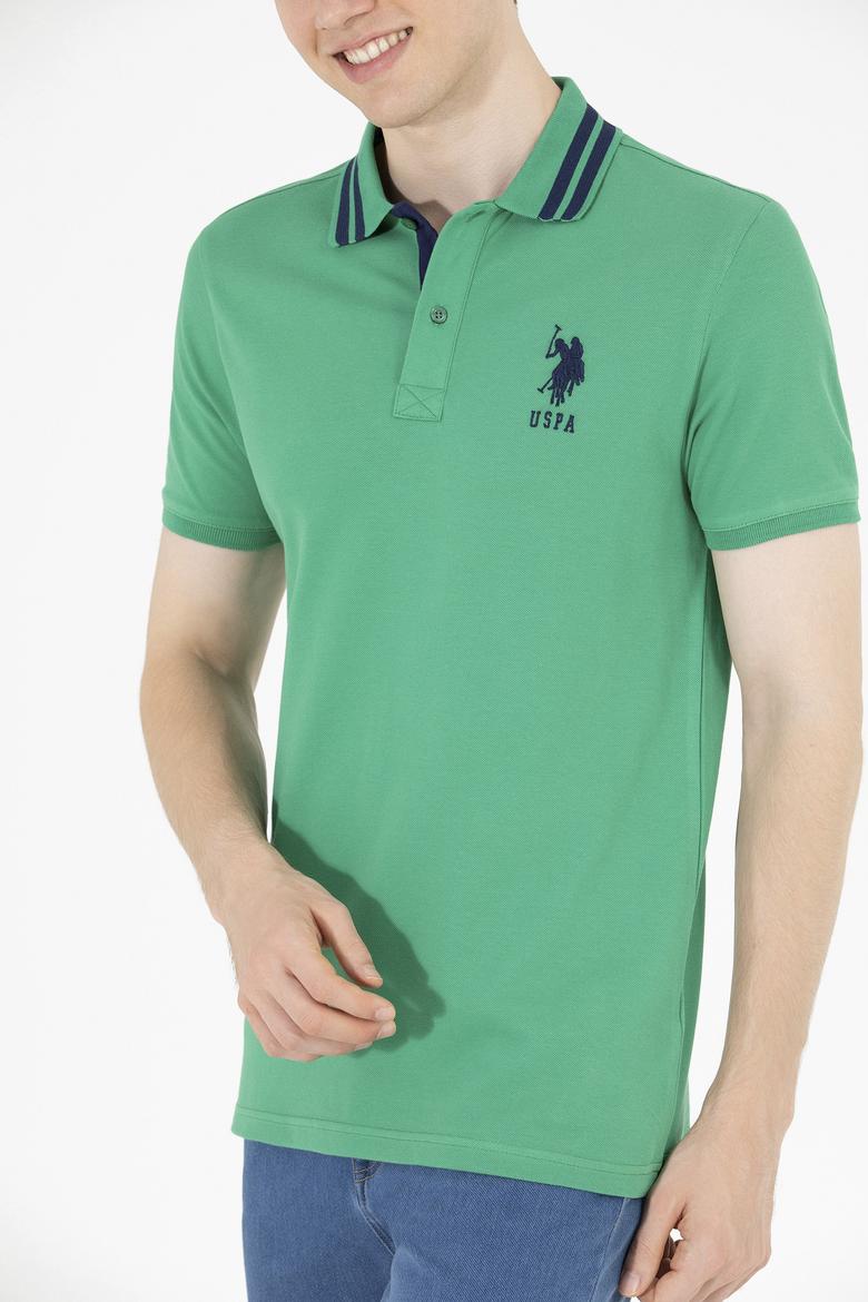 Erkek Yeşil Basic Polo Yaka Tişört - 50263001119