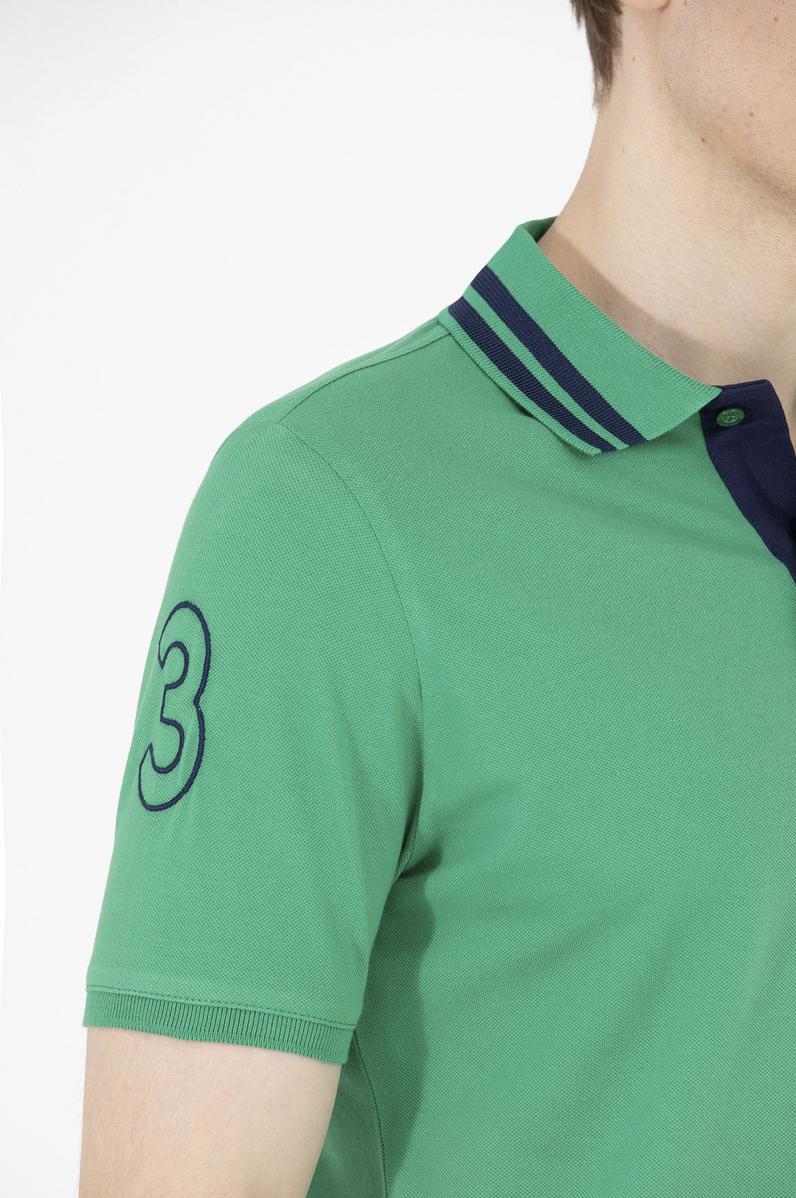 Erkek Yeşil Basic Polo Yaka Tişört