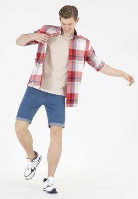 Erkek Ekoseli Kırmızı Gömlek - 50264095006