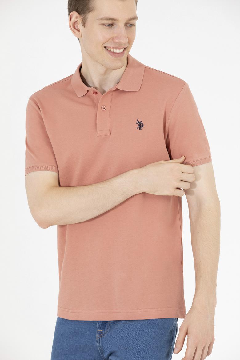 Erkek Pudra Basic Polo Yaka Tişört - 50262933345