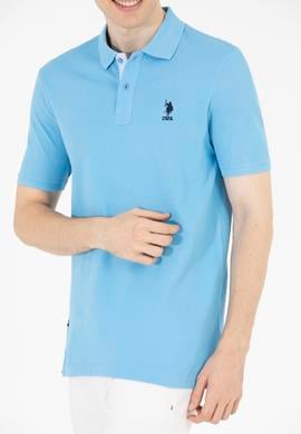 Erkek Turkuaz Basic Polo Yaka Tişört - 50263236097