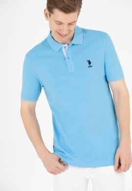 Erkek Turkuaz Basic Polo Yaka Tişört - 50263236097