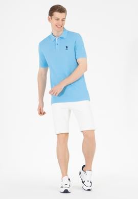 Erkek Turkuaz Basic Polo Yaka Tişört - 50263236097