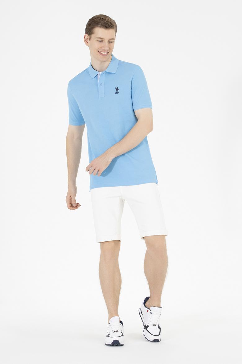 Erkek Turkuaz Basic Polo Yaka Tişört - 50263236097