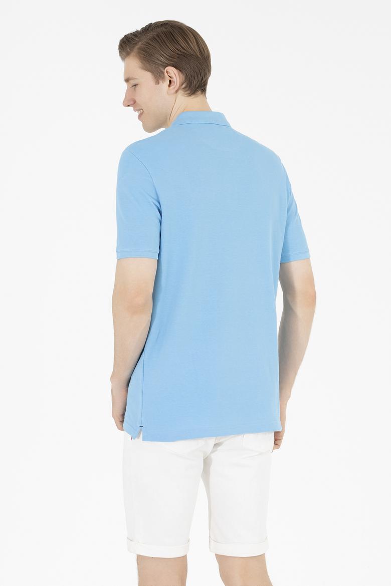 Erkek Turkuaz Basic Polo Yaka Tişört - 50263236097