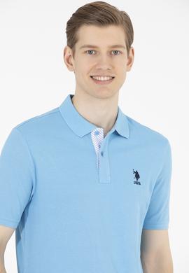 Erkek Turkuaz Basic Polo Yaka Tişört - 50263236097