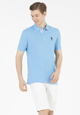Erkek Turkuaz Basic Polo Yaka Tişört - 50263236097