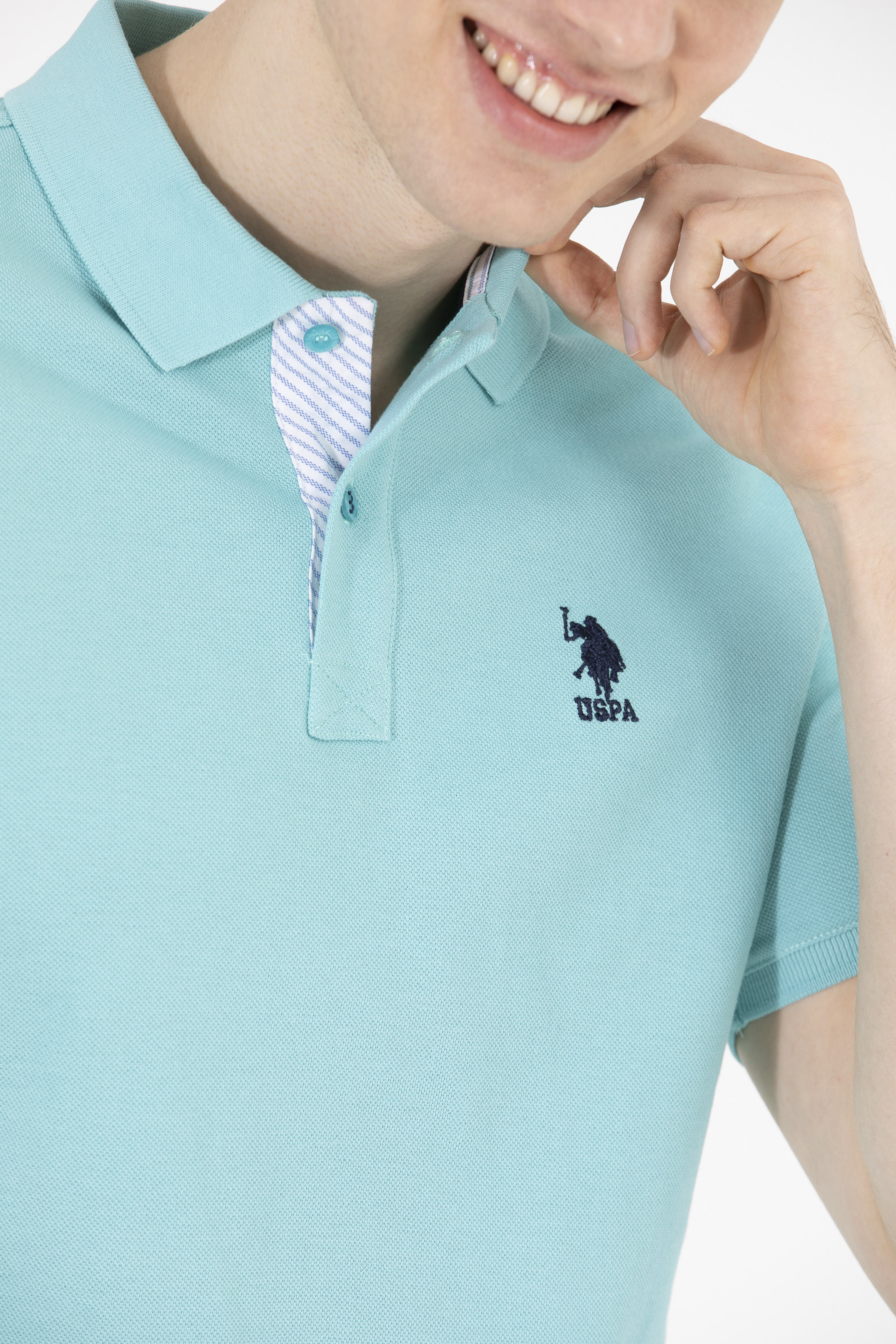 Erkek Mint Basic Polo Yaka Tişört