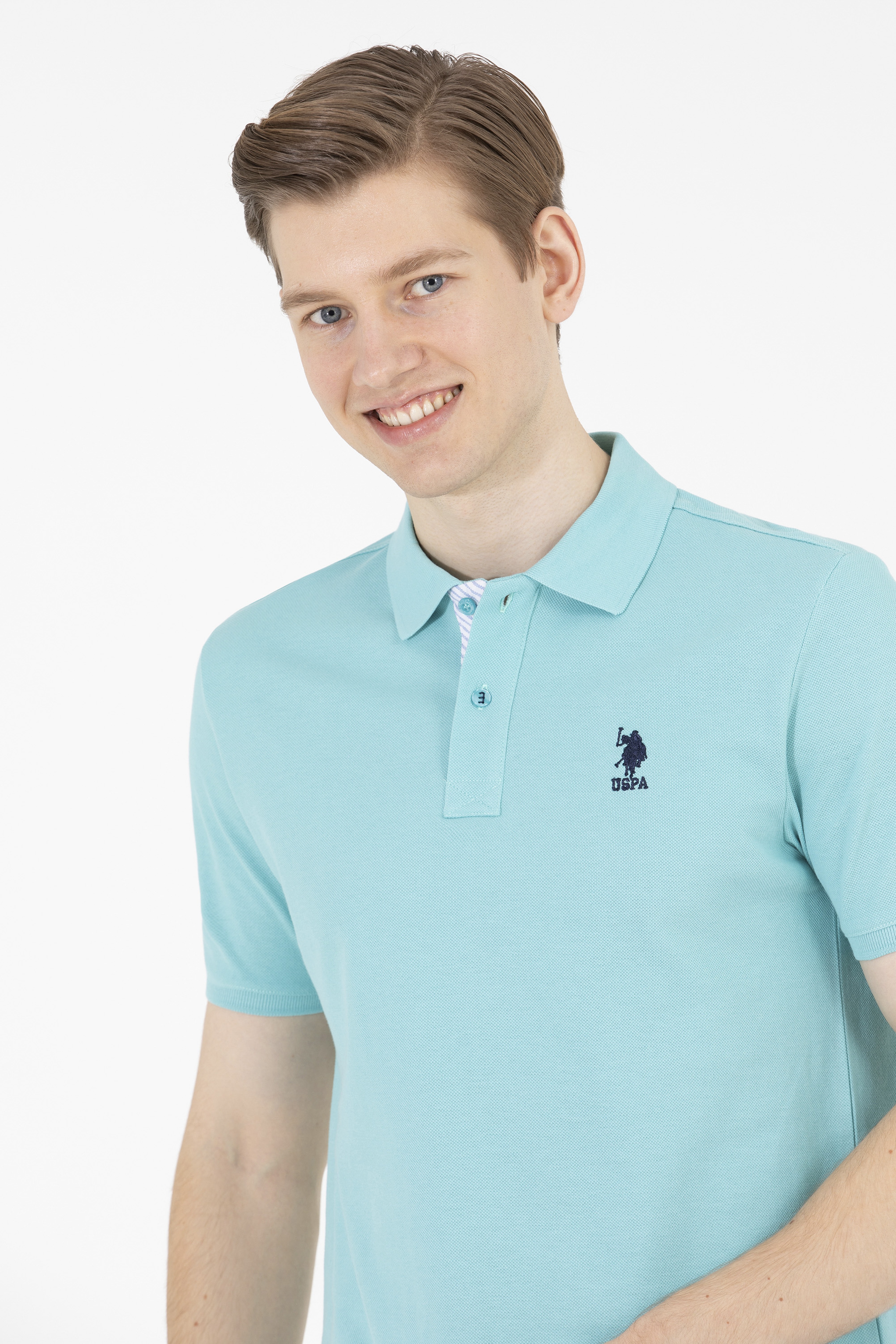 Erkek Mint Basic Polo Yaka Tişört - Image 2