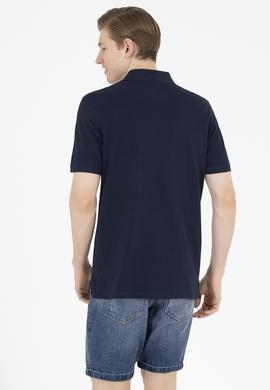 Erkek Koyu Lacivert Basic Polo Yaka Tişört - 50263236167