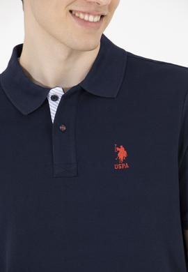 Erkek Koyu Lacivert Basic Polo Yaka Tişört - 50263236167