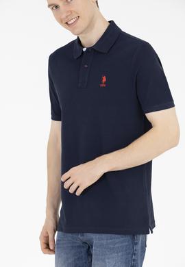 Erkek Koyu Lacivert Basic Polo Yaka Tişört - 50263236167