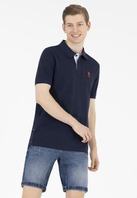 Erkek Koyu Lacivert Basic Polo Yaka Tişört - 50263236167
