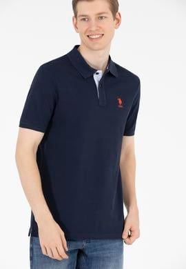 Erkek Koyu Lacivert Basic Polo Yaka Tişört - 50263236167