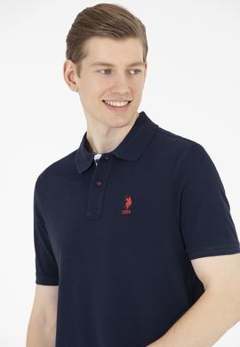 Erkek Koyu Lacivert Basic Polo Yaka Tişört - 50263236167