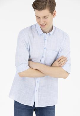 Erkek Mavi Uzun Kollu Gömlek - 50263702024