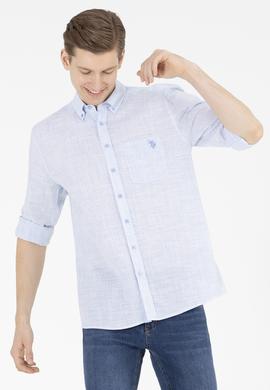 Erkek Mavi Uzun Kollu Gömlek - 50263702024