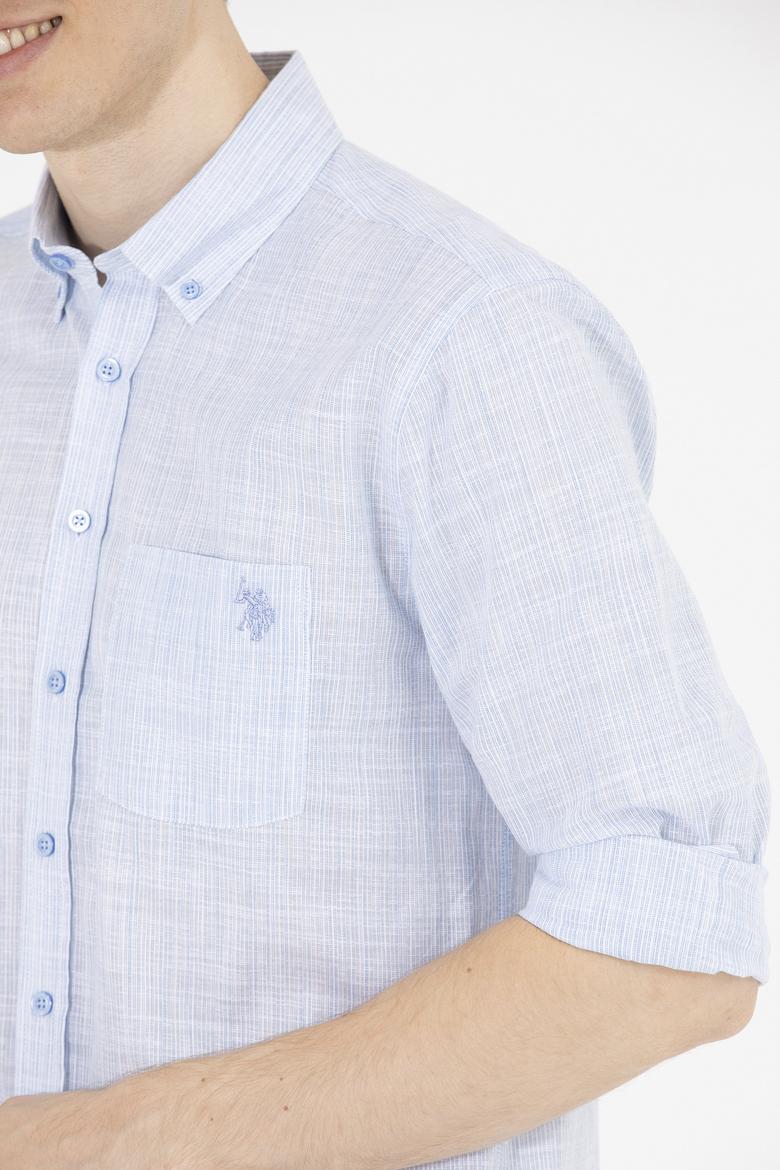 Erkek Mavi Uzun Kollu Gömlek - 50263702024