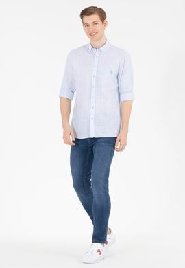 Erkek Mavi Uzun Kollu Gömlek - 50263702024