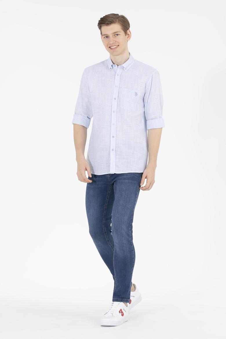 Erkek Mavi Uzun Kollu Gömlek - 50263702024